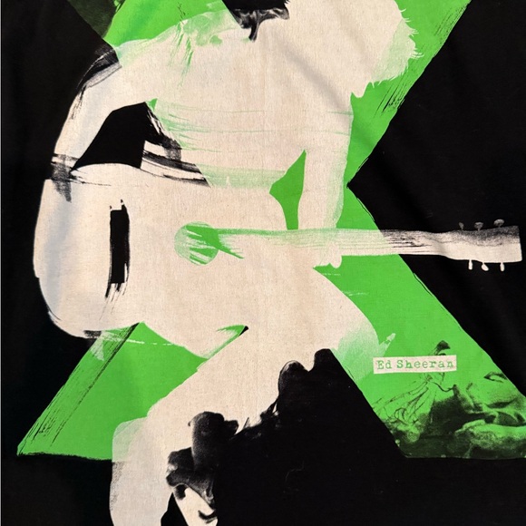 Ed Sheeran Graphic Tee. Black and Green Graphic Tee - Picture 2 of 5
